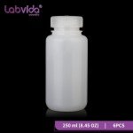 Round HDPE Plastic Reagent Bottles - 250ml (6pcs)