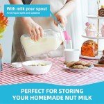 Heavy Duty 1/2 Gal Glass Milk Bottle Set