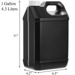 Hacaroa 3 Pack 1 Gallon Plastic Oil Jugs