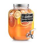 1 Gallon Glass Drink Dispenser with Stainless Steel Spigot