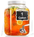 1 Gallon Glass Beverage Dispenser with Airtight Cap