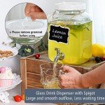 1 Gallon Glass Beverage Dispenser with Airtight Cap