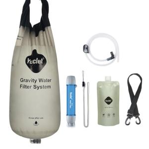 Yuclet Gravity Water Filter System with 2-Gal Bag