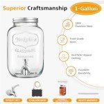1 Gallon Glass Drink Dispenser with Stainless Steel Spigot