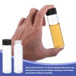 Clear Glass Vials 6-Pack with Screw Caps