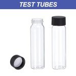 Clear Glass Vials 6-Pack with Screw Caps