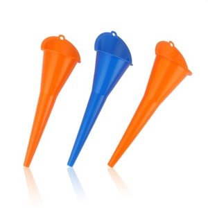 3-Pack Long Neck Oil Funnel Set for Automotive Use
