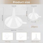 20PCS Mini Clear Funnels for Small Bottle Filling