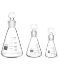 QWORK Borosilicate Glass Erlenmeyer Flask Set