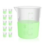 10-Piece 100ml Plastic Beaker Set with Spout