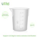 10-Piece 100ml Plastic Beaker Set with Spout