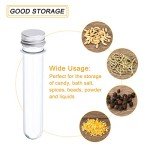80Pcs 45ml Plastic Test Tubes with Caps