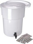 5 Gallon Round Beverage Dispenser with Spigot