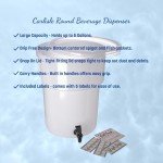5 Gallon Round Beverage Dispenser with Spigot