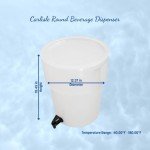 5 Gallon Round Beverage Dispenser with Spigot