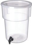 Carlisle Round Plastic Beverage Dispenser, 5 Gallons