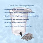 Carlisle Round Plastic Beverage Dispenser, 5 Gallons