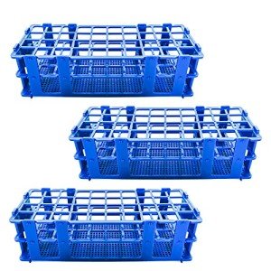 3-Pack Plastic Test Tube Rack Holder - Blue