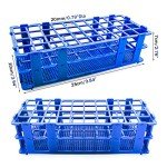 3-Pack Plastic Test Tube Rack Holder - Blue