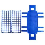 3-Pack Plastic Test Tube Rack Holder - Blue