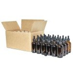 24-Pack of 4 oz. Amber Boston Bottles with Droppers