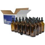 24-Pack of 4 oz. Amber Boston Bottles with Droppers