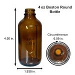 24-Pack of 4 oz. Amber Boston Bottles with Droppers