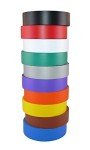 10-Pack Rainbow Electrical Tape - Waterproof & Safe