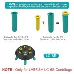 LabFish LC-6S Benchtop Centrifuge with Test Tube Adapters