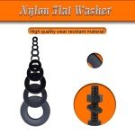 Nylon Flat Washers Assortment Kit - 600 Pieces
