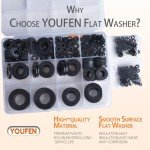 Nylon Flat Washers Assortment Kit - 600 Pieces