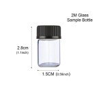 50pcs 2ml Clear Glass Bottles with Caps