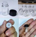 50pcs 2ml Clear Glass Bottles with Caps