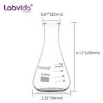 6pcs Narrow Mouth Glass Erlenmeyer Flasks - 100ml