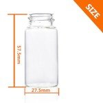 20 mL Borosilicate Glass Scintillation Vials, 100 Pack