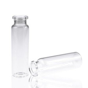 Clear Flat Bottom Borosilicate Glass Vials, 20 ml (100)