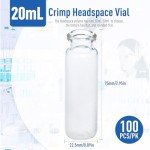 Clear Flat Bottom Borosilicate Glass Vials, 20 ml (100)