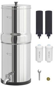 FACHIOO Gravity-Fed Stainless Steel Water Filter