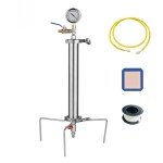 Stainless Steel Vacuum Chamber with Gauge & Tripod
