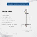Stainless Steel Vacuum Chamber with Gauge & Tripod