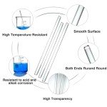 6PCS Round Glass Stirring Rod Set - 15.8" to 6