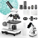 Powerful Microscope with Slides and Phone Adapter