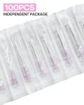 100 Pcs 18Ga 1 Inch Sterile Luer Lock Needles