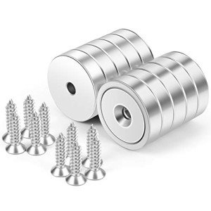 Neosmuk 60lbs Neodymium Disc Magnets - 10 Pack