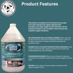 Lime-Gone Remover for Hard Water Stains - 128 oz