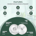 Neosmuk 60lbs Neodymium Disc Magnets - 10 Pack