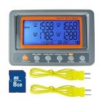 4-Channel Digital K-Type Thermocouple Thermometer with Data Logger