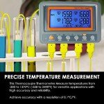4-Channel Digital K-Type Thermocouple Thermometer with Data Logger