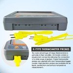 4-Channel Digital K-Type Thermocouple Thermometer with Data Logger
