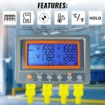 4-Channel Digital K-Type Thermocouple Thermometer with Data Logger